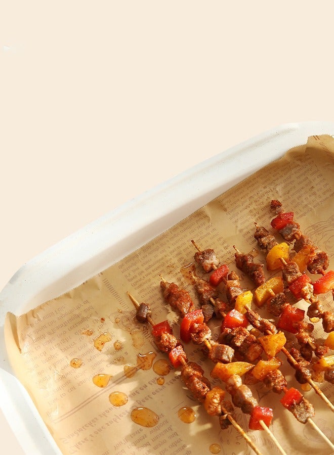 منزل الغابة مقلاة هوائية ورق خاص لتغليف الساندويتشات من السيليكون ورق سيليكون مقاوم للشحوم ورق طهي ورق القصدير ورق التنشيف - Image 3