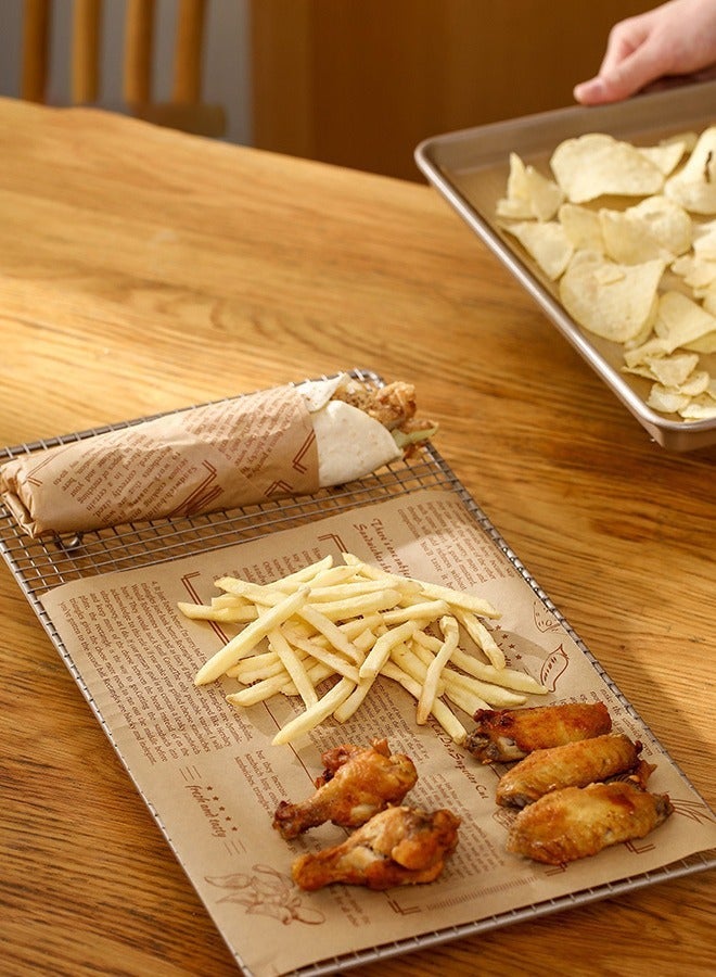 منزل الغابة مقلاة هوائية ورق خاص لتغليف الساندويتشات من السيليكون ورق سيليكون مقاوم للشحوم ورق طهي ورق القصدير ورق التنشيف - Image 5