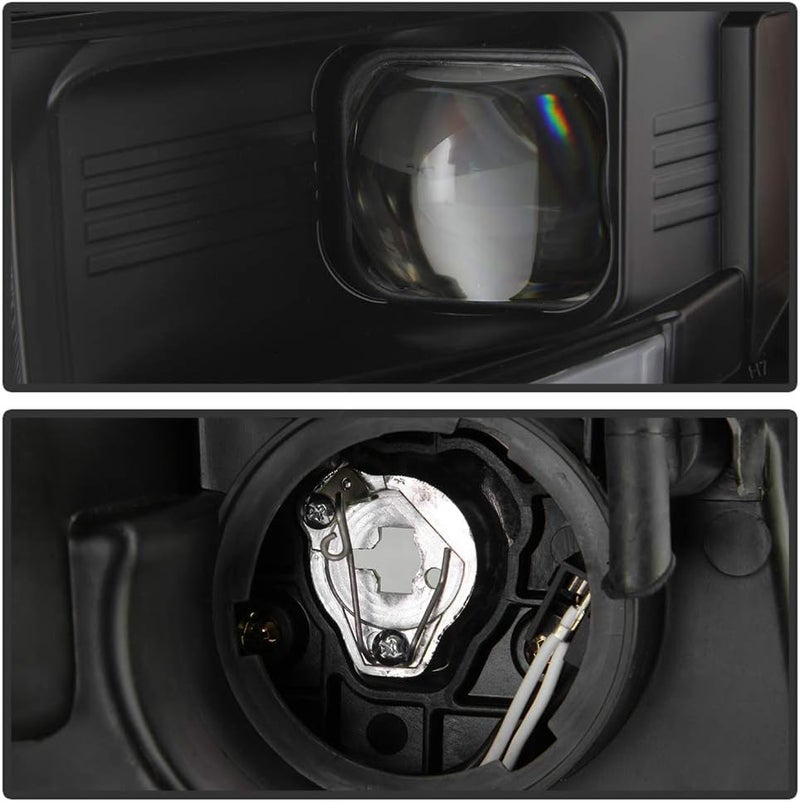 ACANII Black Housing LED DRL Projector Headlights for 2011-2014 Ford Edge (Halogen Model Only) - Image 4