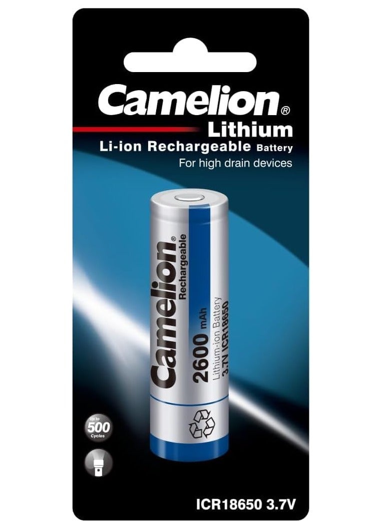 Camelion Camelion Power Cell Bundle – 2 ICR18650 Flat Top Energy Units (2600mAh Each) + Compatible Charger for DIY Tools, LED Gear & More - Image 3