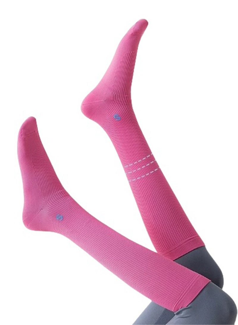 2 pairs of women's sports compression socks - knee-high graduated pressure socks, pressure range 23-32 mmHg long socks - Image 5