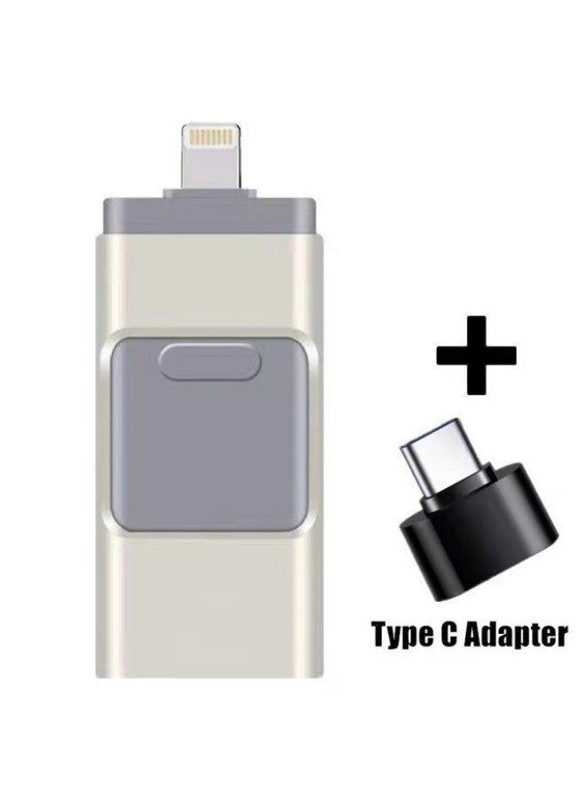 محرك ذاكرة يوب USB 8 جيجابايت 256 جيجابايت محرك يوب USB متعدد الوظائف متوافق مع أجهزة آبل أجهزة كمبيوتر مدعومة بتقنية أوتي جي OTG وهواتف تيب سي Type-C - Image 1