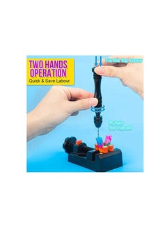 Y&D Hand Drill for Resin Molds, 12 cm Black Pin Vise with 10 PCS Steel Bits (0.8-3mm), Drilling Holes in Epoxy Polymer Clay Wood, Making Jewelry Keychain Pendant Casting Bit Precision Arts Crafts(Black)  - Image 5