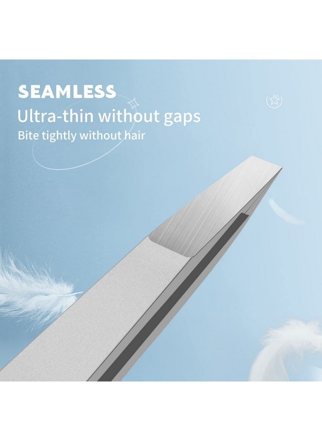 ZERNBER - ZERNBER Eyebrow Hair Removal Tweezers, Slant Tweezer Handmade Professional Eyebrow Facial & Hair Remover No Gaps Stainless Steel - Image 1