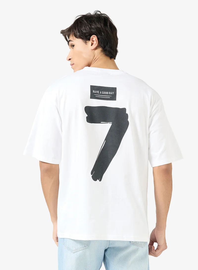 Seventy Five Graphic Print Oversized T-Shirt