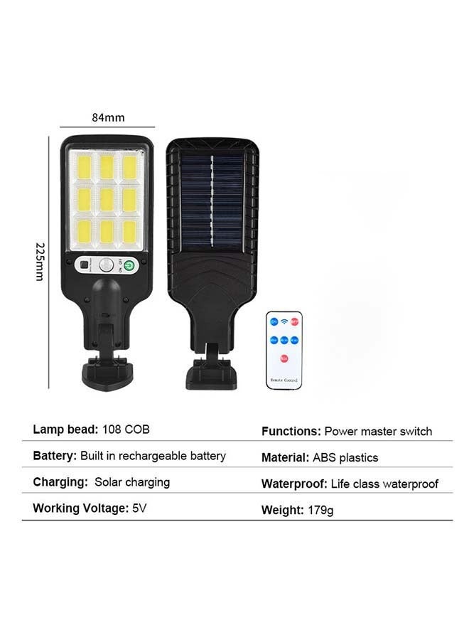 Generic 1pc Outdoor Solar Street Light Human Body Induction Garden Light With Remote Control LED Wall Light Waterproof Garden Light  - Image 3