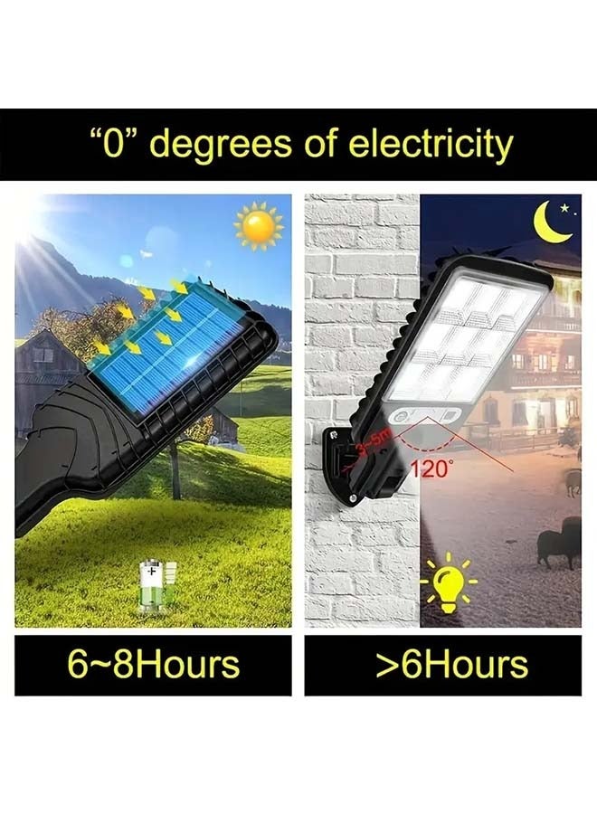 Generic 1pc Outdoor Solar Street Light Human Body Induction Garden Light With Remote Control LED Wall Light Waterproof Garden Light  - Image 5