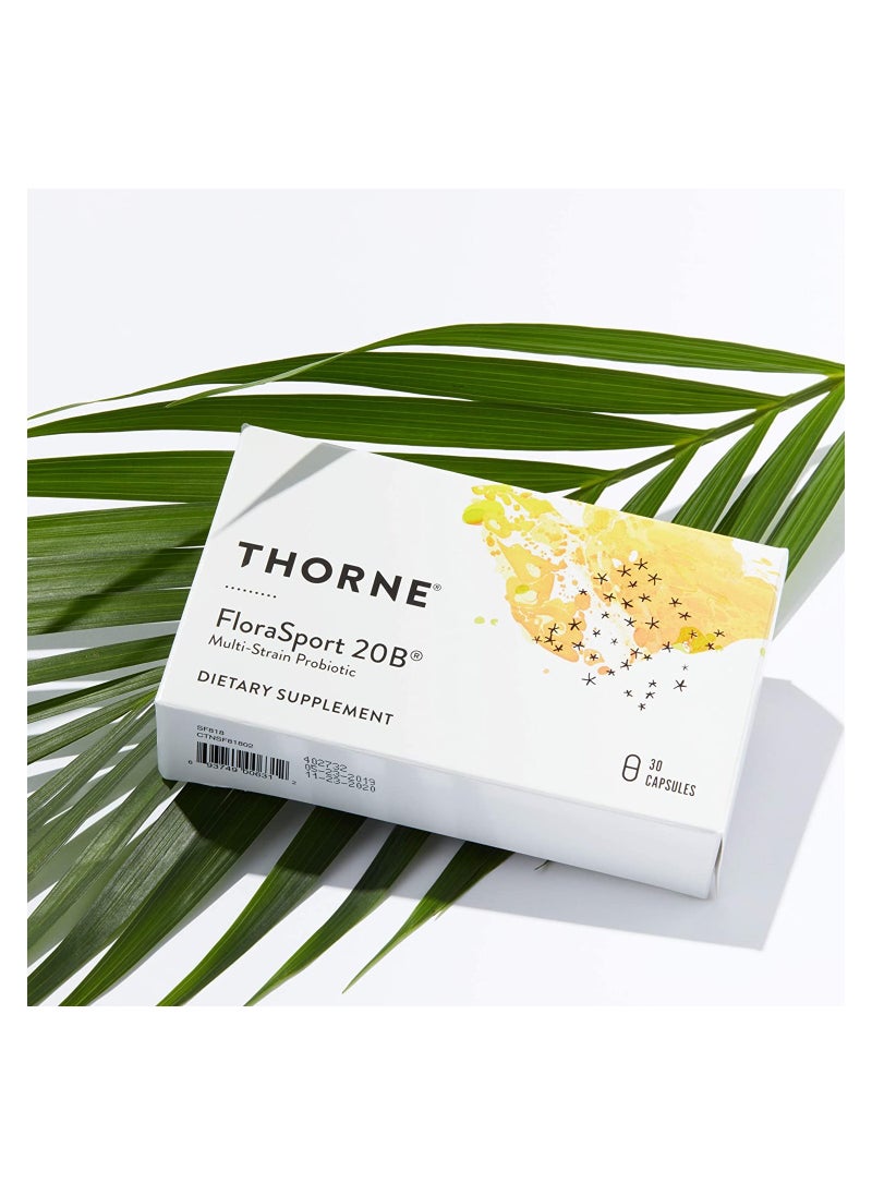 Thorne - FloraSport 20B Multi-Strain Probiotic  Certified for Sport | 30 Capsules Dietary Supplement - Image 1