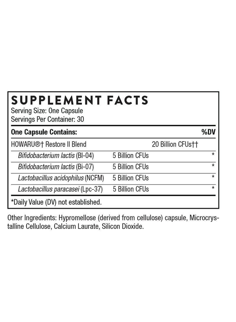 Thorne FloraSport 20B Multi-Strain Probiotic  30 Capsules Dietary Supplement - Image 3