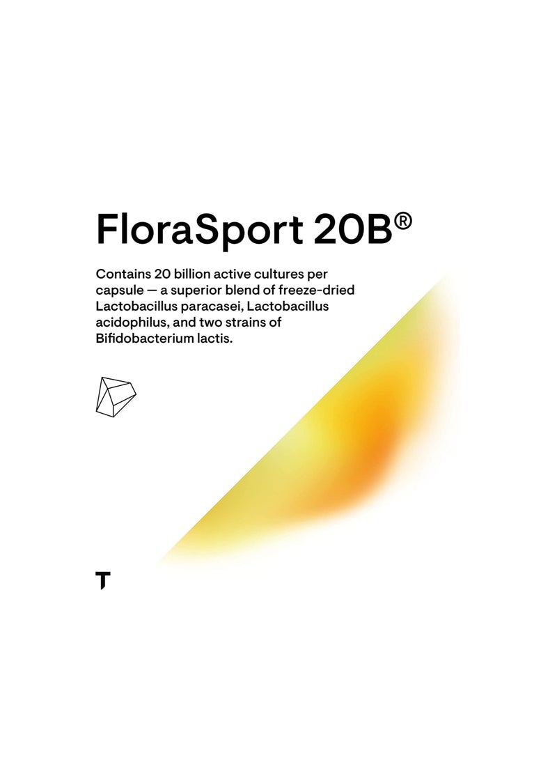 Thorne FloraSport 20B Multi-Strain Probiotic  30 Capsules Dietary Supplement - Image 5