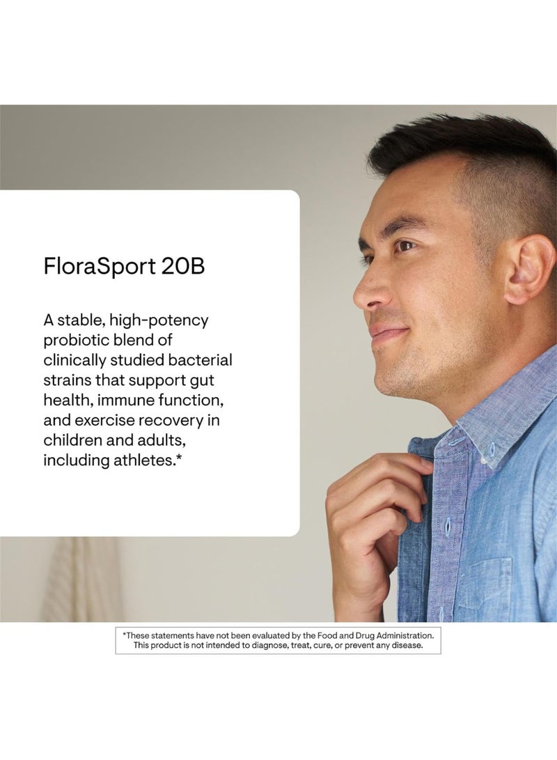 Thorne FloraSport 20B Multi-Strain Probiotic  30 Capsules Dietary Supplement - Image 3