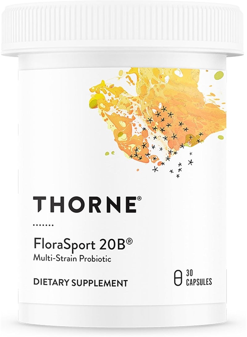Thorne FloraSport 20B Multi-Strain Probiotic  30 Capsules Dietary Supplement - Image 1