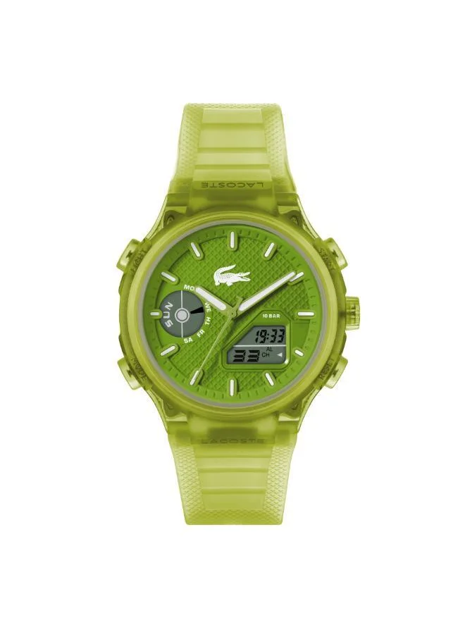 LACOSTE Lc33 Dual-Display Multifunction Blue Silicone Strap