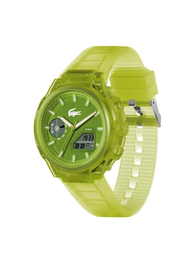 LACOSTE Lc33 Dual-Display Multifunction Blue Silicone Strap