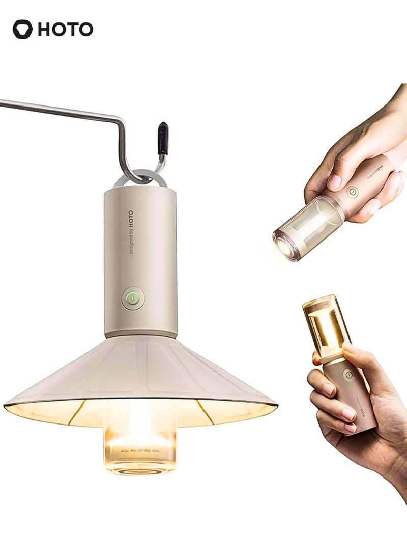 HOTO 3-in-1 Camping Light, USB Rechargeable, IPX6 Waterproof, Multi-Mode Illumination, Compact & Lightweight – QWLYD001 - Image 1