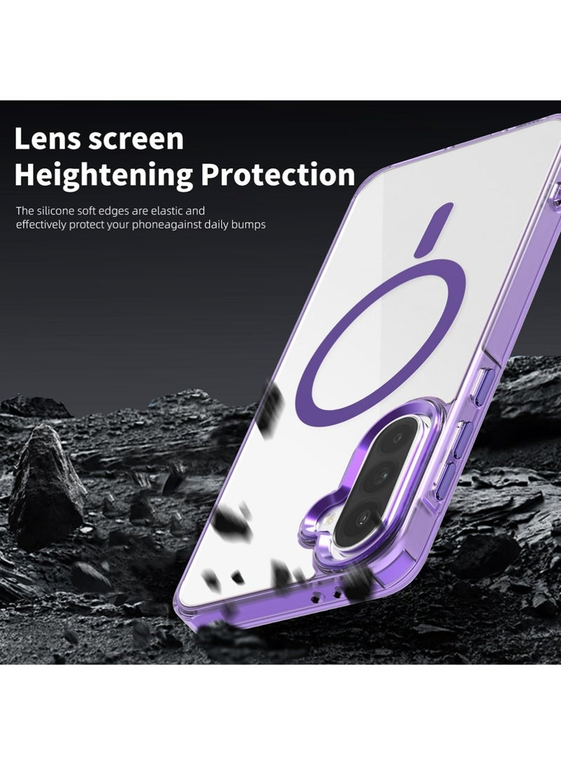 إكس ليفيل لـ Samsung Galaxy A56/A36 5G Case [متوافق مع الشحن اللاسلكي Magsafe] الغطاء الخلفي المغناطيسي واضح Samsung Galaxy A56/A36 الهواتف المحمولة والاكسسوارات أفضل حالة الهاتف الأرجواني - Image 4