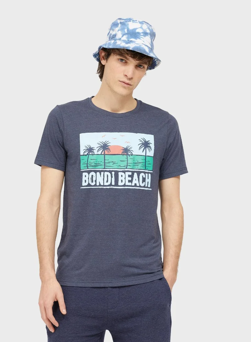 Blue Age Bondi Beach Crew Neck T-Shirt