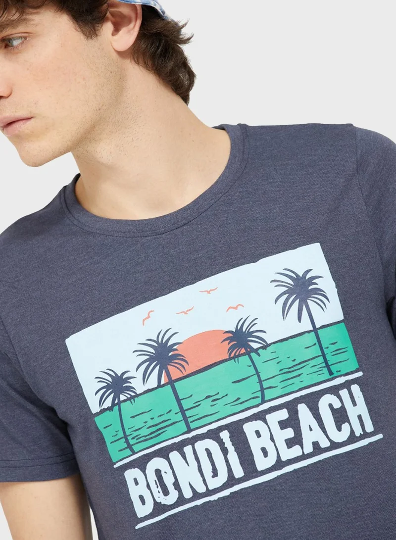Blue Age Bondi Beach Crew Neck T-Shirt
