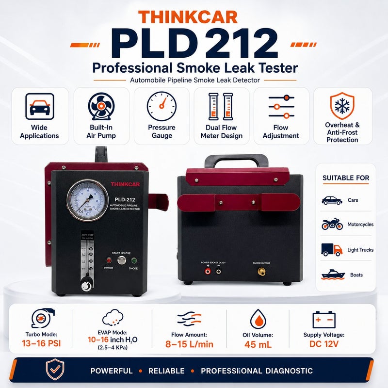 THINKCAR PLD212 Professional Smoke Leak Tester For EVAP, Intake, Vacuum, Pipeline And Vehicle Leak Detection - Image 1