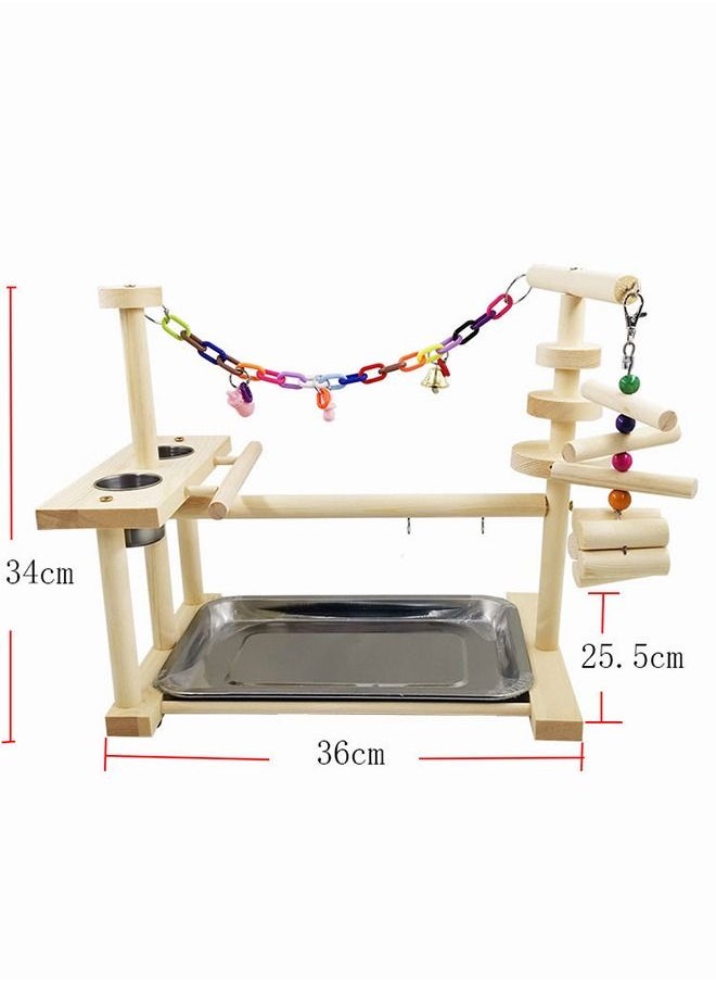Parrot Stand Bird Shelf Interactive Playground Swing Parrot Climbing Frame