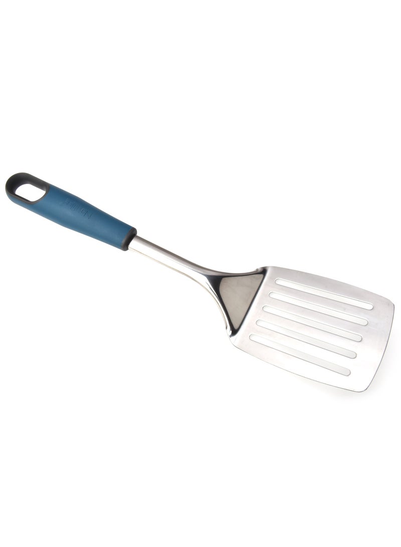 nautilus Nautilus Soft Touch Handle SS Slotted Turner Blue/Grey Color 33X7.8X2.5 Cm  - Image 1