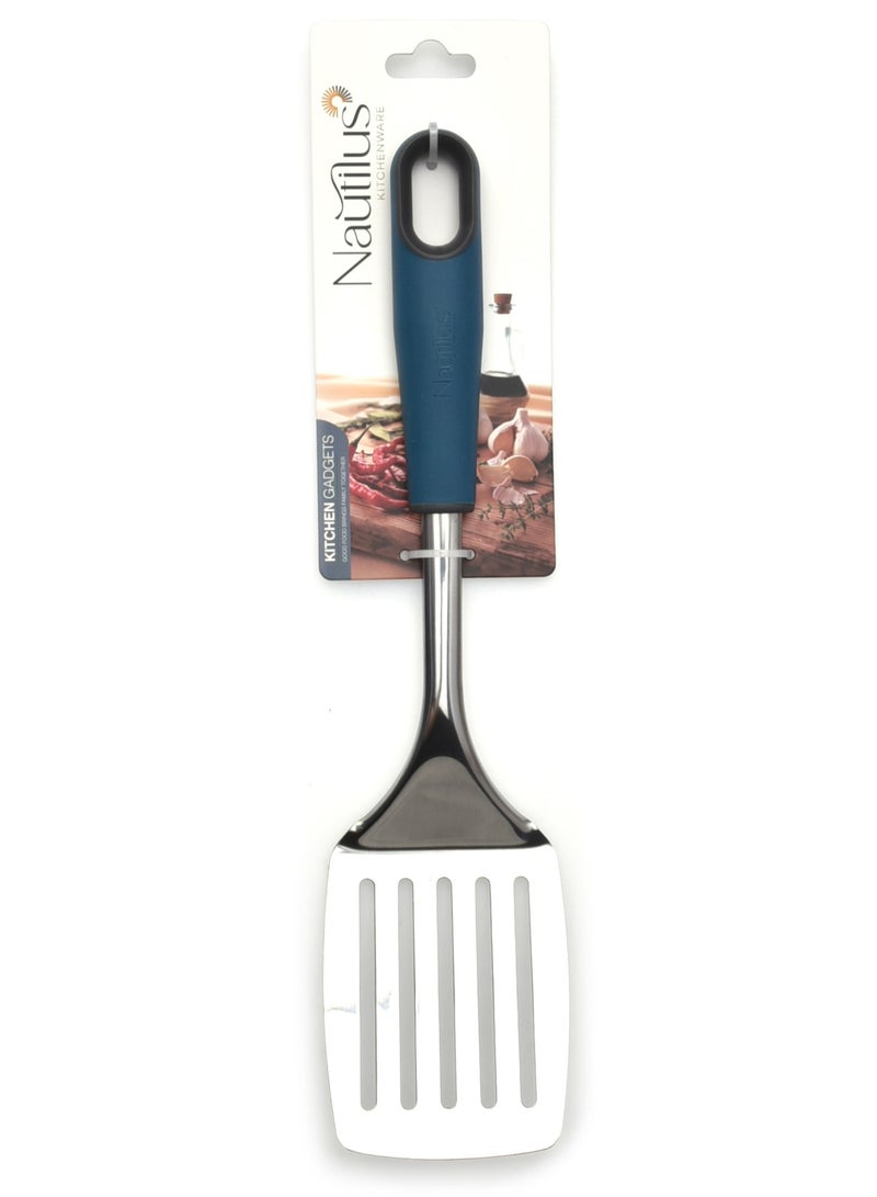 nautilus Nautilus Soft Touch Handle SS Slotted Turner Blue/Grey Color 33X7.8X2.5 Cm  - Image 3