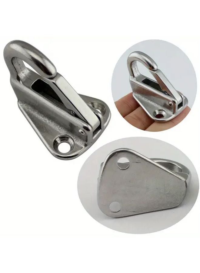 خطاف قارب من الفولاذ المقاوم للصدأ 1 قطعة، معدات بحرية متينة للقوارب الشراعية، ملحق تعليق واقي الطلاء - Image 2