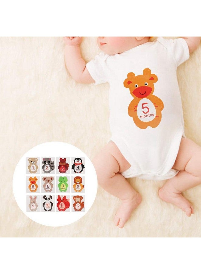 Tnfeeon 12pcs Baby Sticker, Gender Neutral Monthly Stickers for Baby boy or Girl, Create Beautiful Memories with Our Cute Animal Designs - Image 2