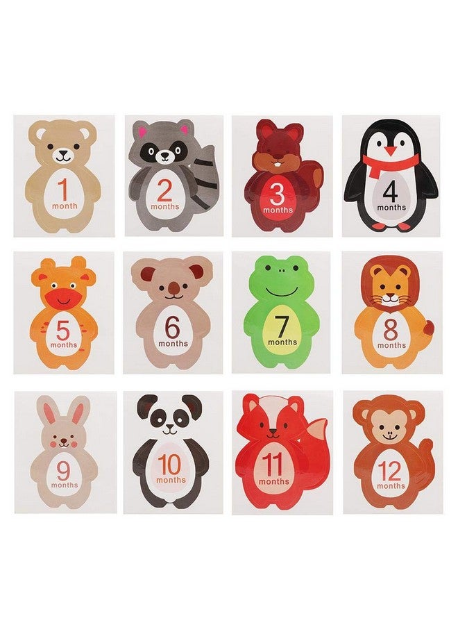 Tnfeeon 12pcs Baby Sticker, Gender Neutral Monthly Stickers for Baby boy or Girl, Create Beautiful Memories with Our Cute Animal Designs - Image 5