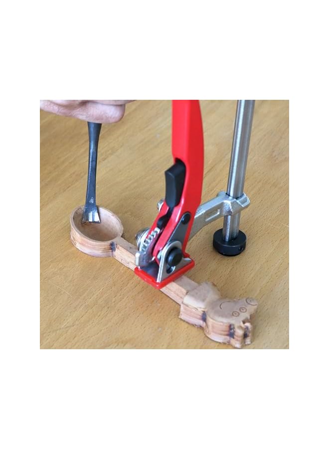 promass Hold Down Clamp, 20mm Base, Bench Dog Clamp, 13.5 X 6.5mm Rail, Self Aligning, Ratchet Mechanism - Image 4