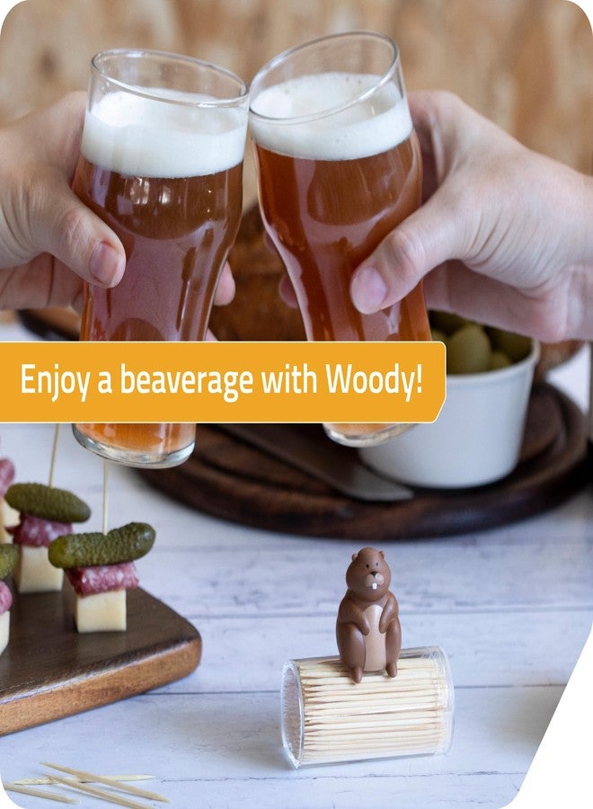 PELEG DESIGN Woody Toothpick Dispenser - Cute Beaver-Shaped Wood Toothpicks Holder, Durable Plastic, Fun Kitchen Gadget - Unique Funny Gifts - Image 4