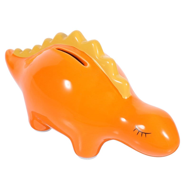 Milisten Ceramic Dinosaur Piggy Bank Coin Holder Cute Dinosaur Shaped Money Saving Pot Birthday Gift For Boys 23.5x8.5x10.5cm - Image 2