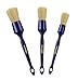 YeewayVeh Car Detailing Brush Set 3 Pack Ultra Soft Boars Hair Detailing Brushes for Leather Seat Air Vents Engine Bay Auto Detail Brushes Car Detailing for Interior Exterior Indigo - Image 2