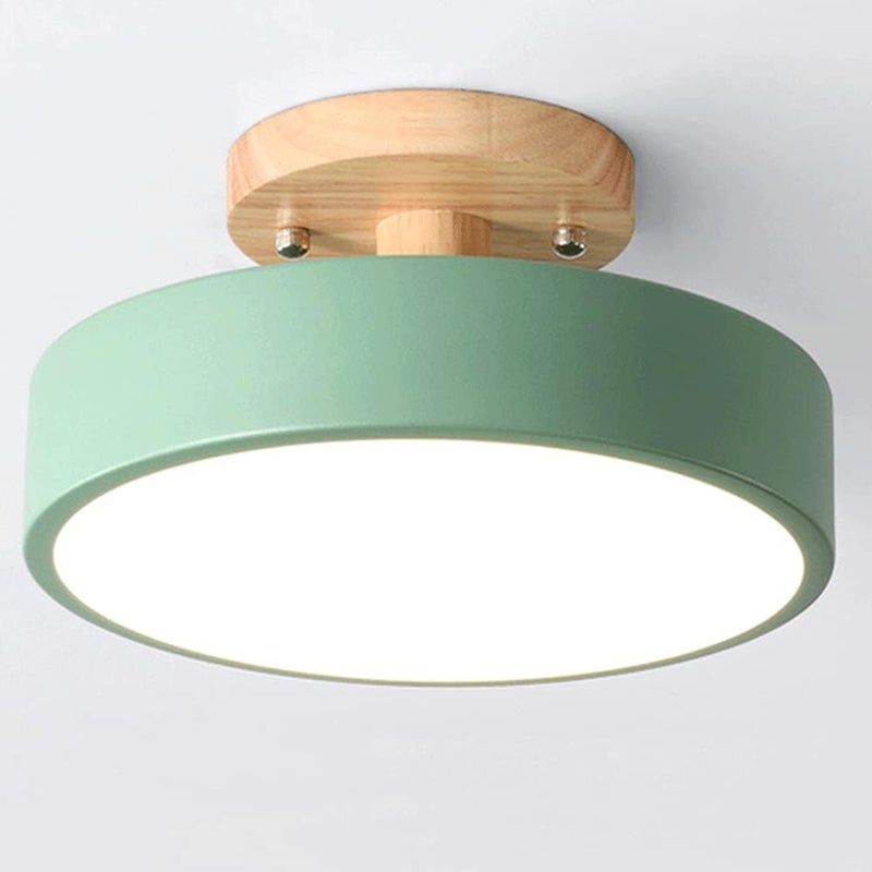 Semi Flush Mount Light Green - Modern Ceiling Fixture LED Ceiling Light for Kitchen Island Bedroom Kids Room - Image 1