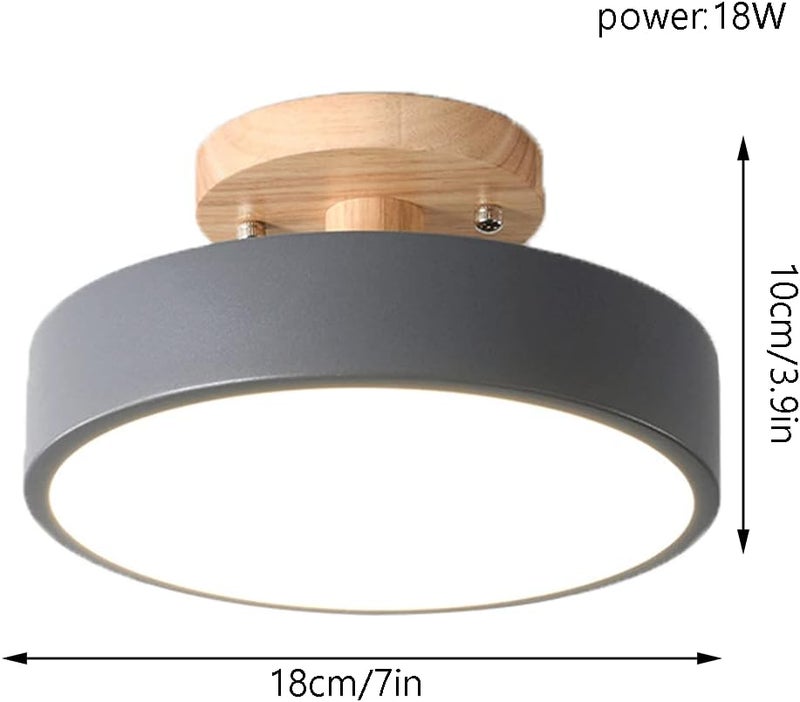 Semi Flush Mount Light Green - Modern Ceiling Fixture LED Ceiling Light for Kitchen Island Bedroom Kids Room - Image 3