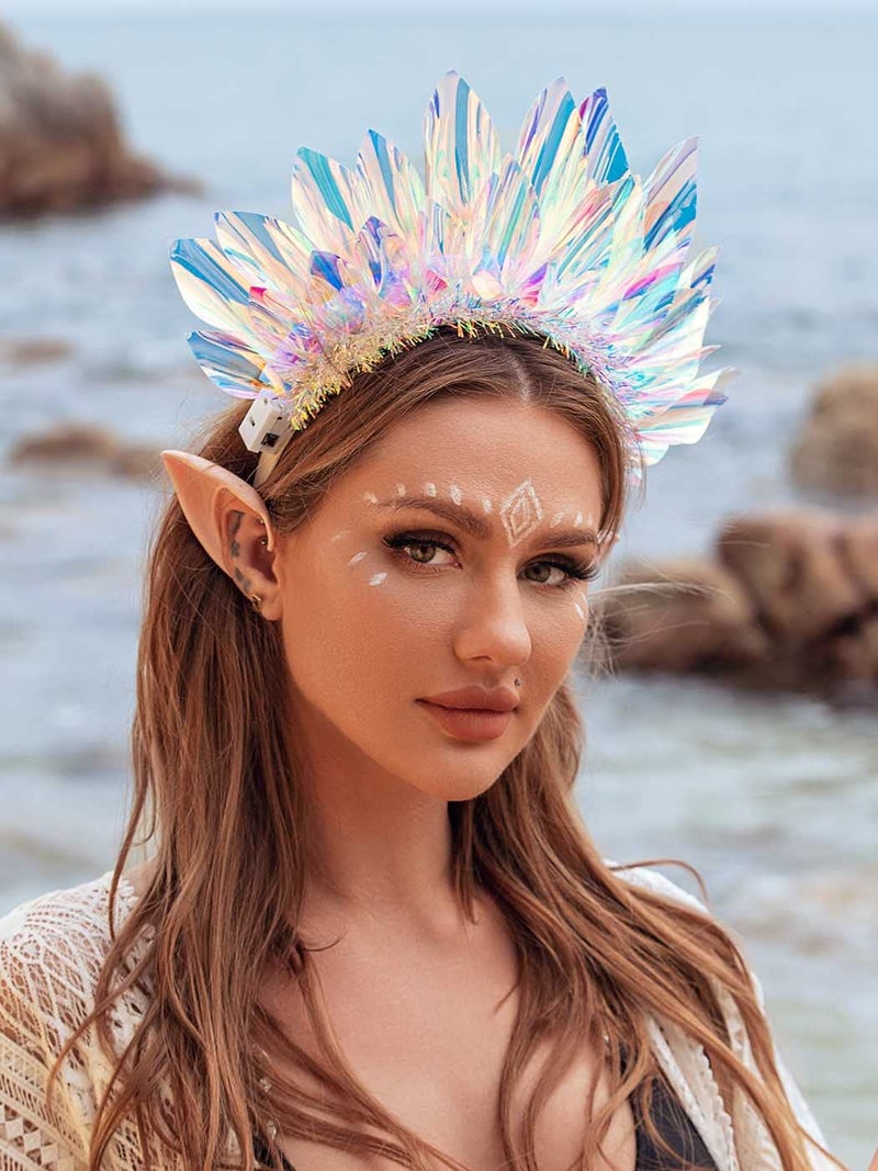 EARENT Light Up Headbands Rave Outfits Neon Headband for Women - Image 3