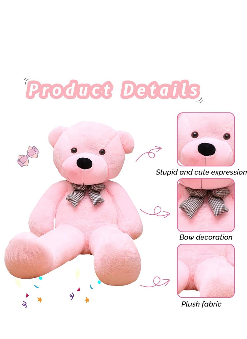 Arabest Cute Teddy Bear, Ultra Soft Plush Doll with Skin Friendly Fabric, Large Size Stuffed Bear for Anniversary, Holiday Day Gift, Birthday Gift, 100cm(Pink)  - Image 4