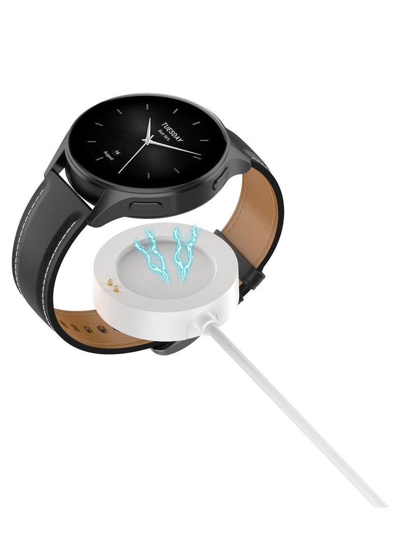 Xiaomi Watch S3 USB Charging Cable Replacement USB Charger Charging Cable Dock Compatible with Xiaomi Watch 2 Pro/ H1/ S2 (White) - Image 4