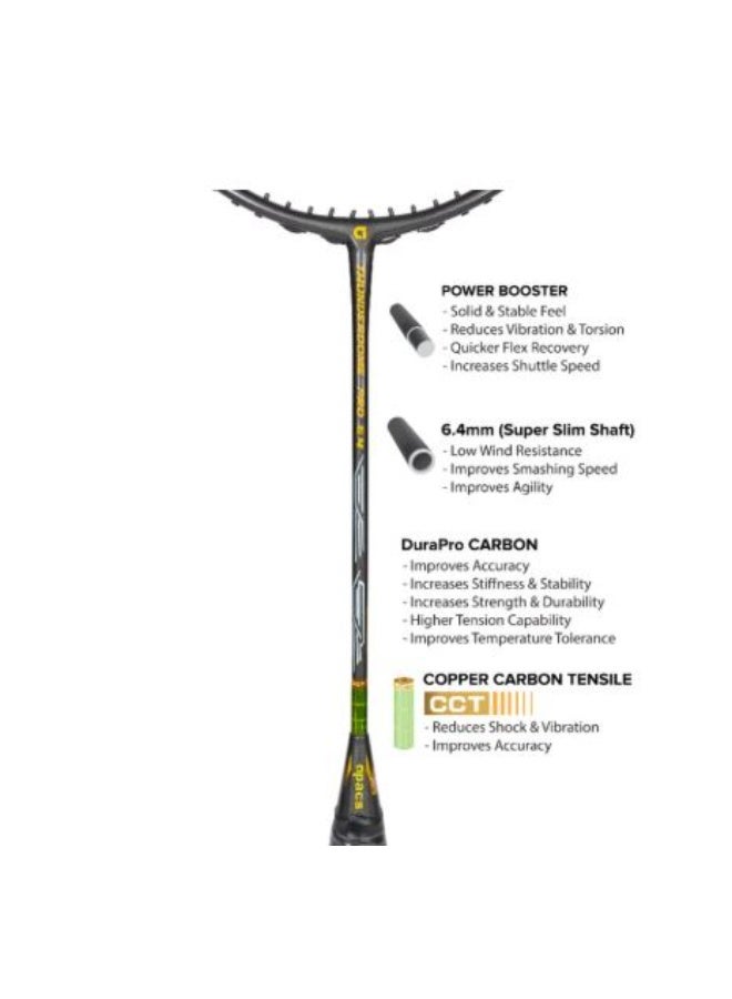 Apacs Thunderdome 6.4 Pro Badminton Racket, Grey, 4U – Lightweight Graphite Frame, Powerful Smash Performance, Fast Swing Speed & Precision Control for Training and Match Play - Image 4