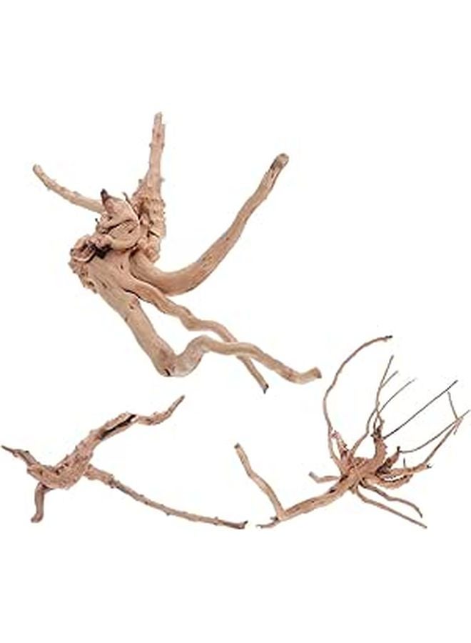 Natural Driftwood For Aquarium 3 Pieces 10 25cm Irregular Branches Fish Tank Decor - Image 1