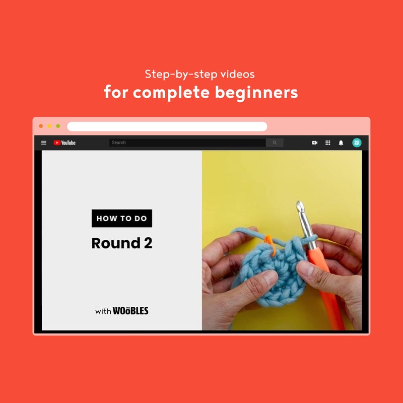 The Woobles طقم كروشيه للمبتدئين من ووبلز مع خيوط إيزي بيزي كما تم عرضه في برنامج شارك تانك - مع دروس فيديو خطوة بخطوة - هاري بوتر - Image 4