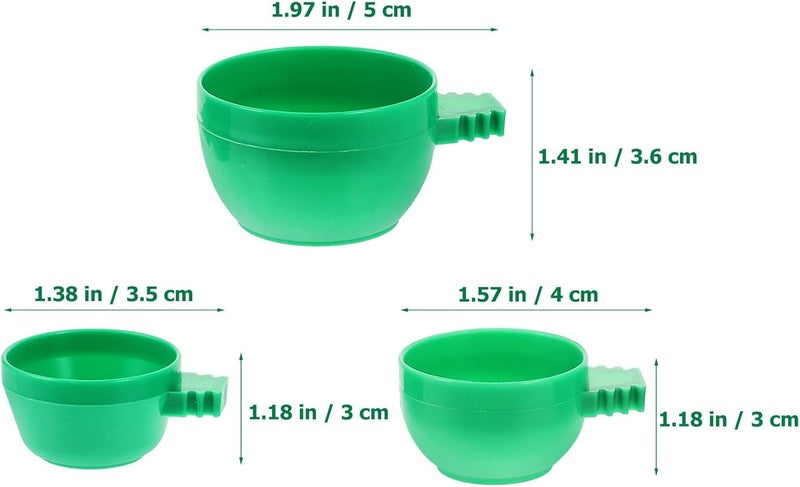 Lurrose 36pcs Bird Water Feeder and Food Dispenser Set, Round Cage Feeding Cups Wire Hooks, Small Medium Large Sizes for Indoor Parrots, Cockatiels, and Birds - Image 2