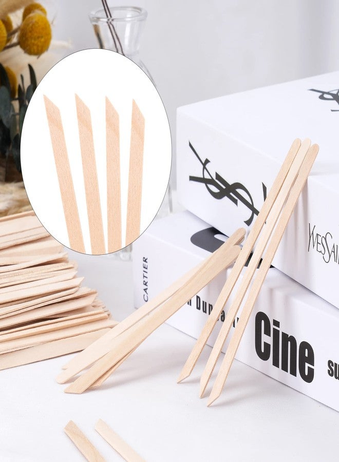 MMonDod 1200Pcs Wooden Wax Sticks Small Wax Spatula Eyebrow Wax Sticks for Hair Removal Eyebrow Lip Nose Brow Wax Applicator Sticks (Slanted Handle) - Image 2