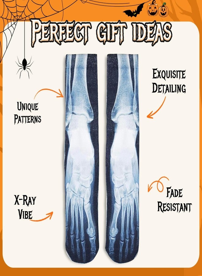 زي مارت جوارب هيكل عظمي مخيفة من زمارت - هدايا رعب الهالوين للرجال والنساء والمراهقين - Image 4