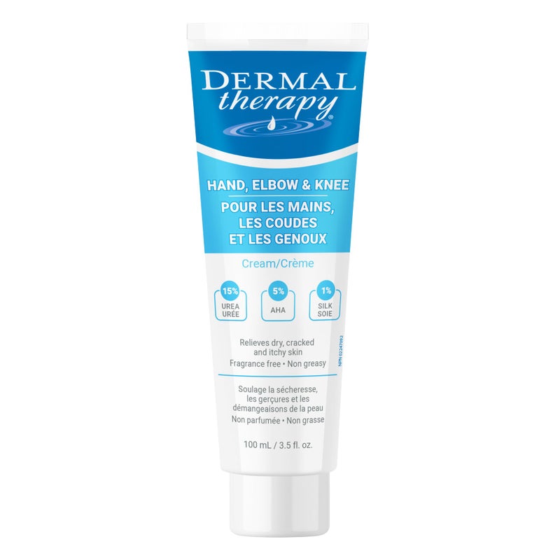 dermal therapy كريم ديرمال ثيرابي لليد والمرفق والركبة مع 15% يوريا و6% AHA - يرطب ويقشر بعمق البشرة الجافة والمتشققة على اليدين والمرفقين والركبتين - خالي من العطور، غير دهني - 3.5 أونصة سائلة / 100 مل - Image 1