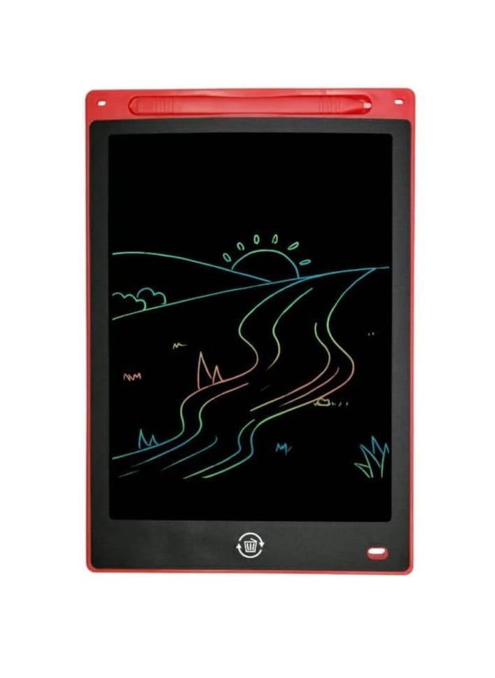 تابلت كتابة LCD مقاس 12 بوصة للأطفال والكبار، تابلت رسم رقمي ولوحة رسومات الشعار المبتكرة مع قفل حذف (أبيض متعدد الألوان)  - Image 4