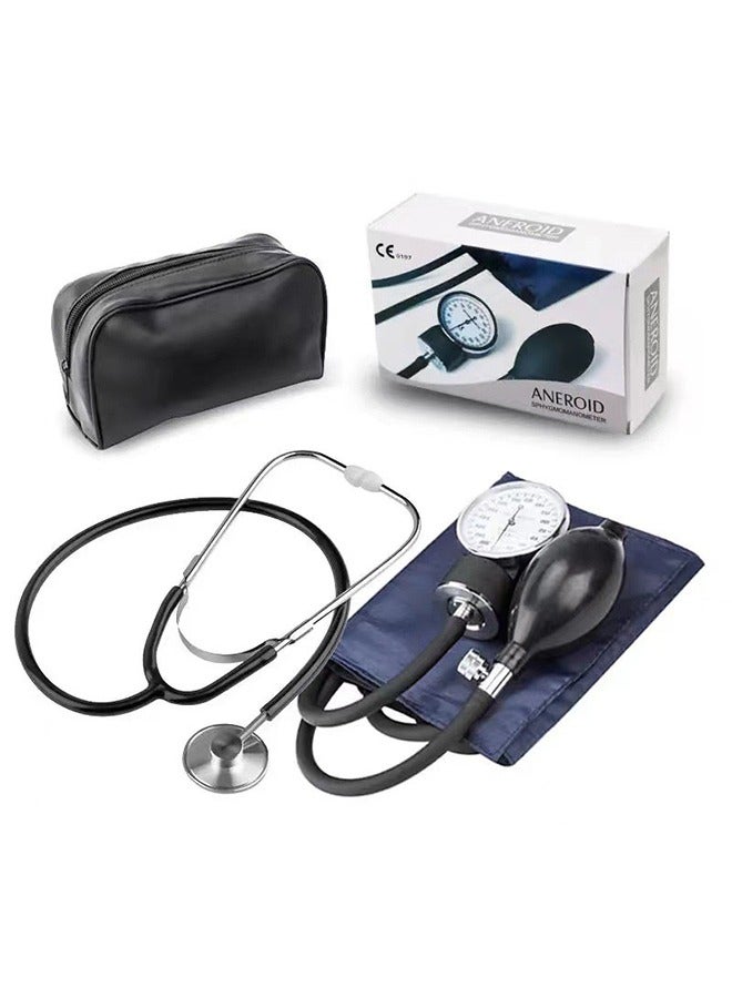 Aneroid Blood Pressure Monitor Kit，Manual Home Blood Pressure Monitor Kit With Large Adult Cuff And Stethoscope - Image 1