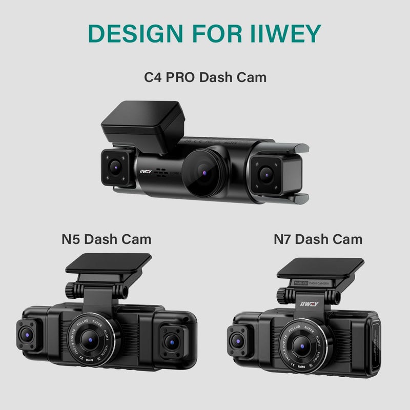iiwey Dash Cam Hard Wire Kit for IIWEY N5/N5 PRO/N7/C3 PRO/C4 PRO/Q7 Model, 4 Meter Dashboard Camera Car Charger Cable Kit, 12V- 24V to 5V,3A Power Adapter with LP/Mini/ATO/Micro2 Fuse for Dash Cam - Image 2