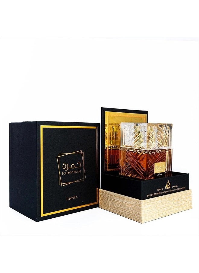 Lattafa Perfumes Khamrah for Unisex Eau de Parfum Spray, 3.4 Ounce  - Image 1