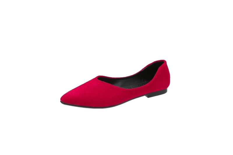 2023 Plus Size Casual Single Shoes Solid Color Flat Comfortable Soft Bottom All-Match Single Shoes - Image 1
